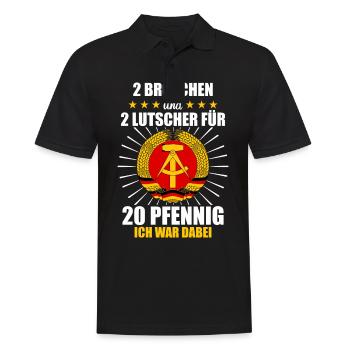 Ostdeutschland Osten Ossi DDR Heimat Ostblock - Männer Poloshirt - Schwarz - Vorne - Kai (181cm)