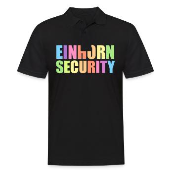 Einhorn Einhörner Fabelwesen Mystisch - Männer Poloshirt - Schwarz - Vorne - Kai (181cm)