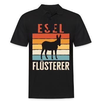 Esel Eselchen Maultier Muli - Männer Poloshirt - Schwarz - Vorne - Kai (181cm)