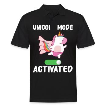 Unicorn Unicorns Fairy Tale Magical - Men's Polo Shirt - black - Front - Kai (181cm)