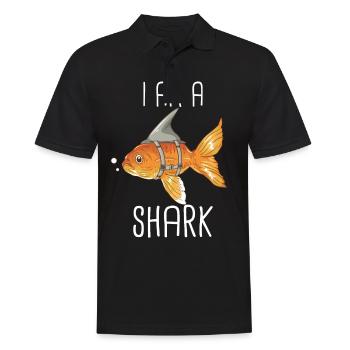 Shark, Ocean, Tiger Shark, Animal, Fish - Men's Polo Shirt - black - Front - Kai (181cm)