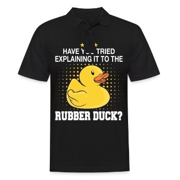 Rubber Ducks Bathroom Yellow Duck - Men's Polo Shirt - black - Front - Kai (181cm)