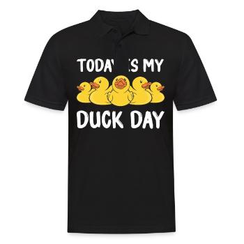 Rubber Ducks Bathroom Yellow Duck - Men's Polo Shirt - black - Front - Kai (181cm)