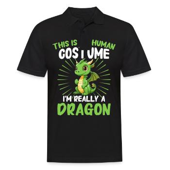 Dragon Mystic Dragon Fantasy - Men's Polo Shirt - black - Front - Kai (181cm)