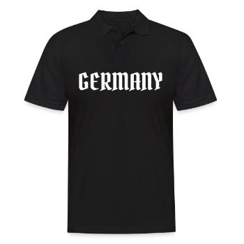 Germany German Flag Nation Country - Men's Polo Shirt - black - Front - Kai (181cm)