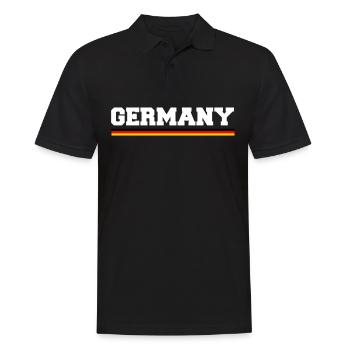 Germany German Flag Nation Country - Men's Polo Shirt - black - Front - Kai (181cm)