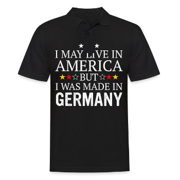 Germany German Flag Nation Country - Men's Polo Shirt - black - Front - Kai (181cm)