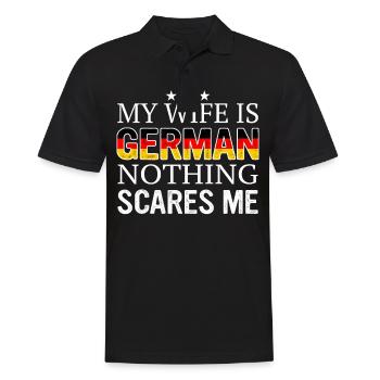 Germany German Flag Nation Country - Men's Polo Shirt - black - Front - Kai (181cm)