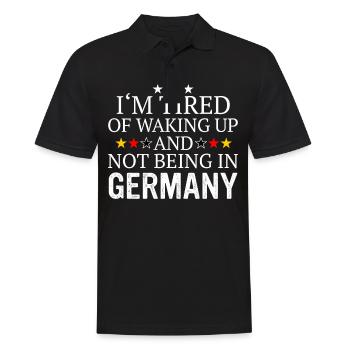 Germany German Flag Nation Country - Men's Polo Shirt - black - Front - Kai (181cm)