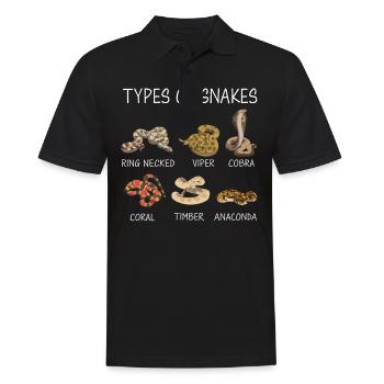 Snake, Snake, Animal - Men's Polo Shirt - black - Front - Kai (181cm)