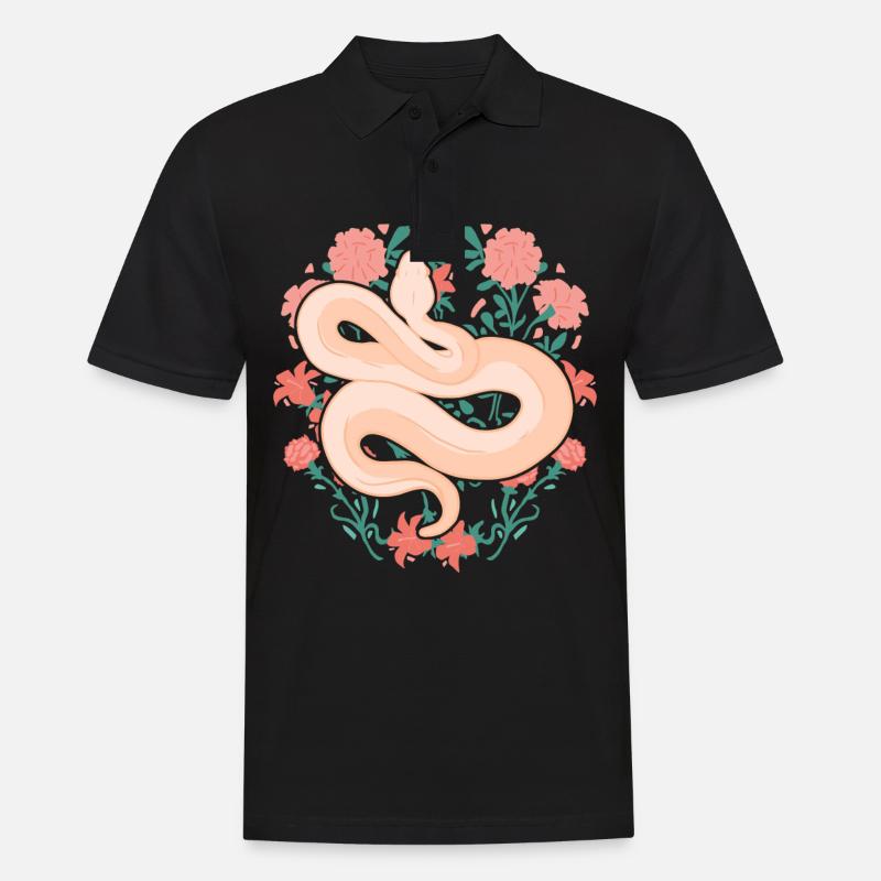 Schlange Schlangen Tier - Männer Poloshirt - Schwarz