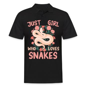 Snake, Snake, Animal - Men's Polo Shirt - black - Front - Kai (181cm)