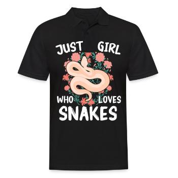 Snake, Snake, Animal - Men's Polo Shirt - black - Front - Kai (181cm)