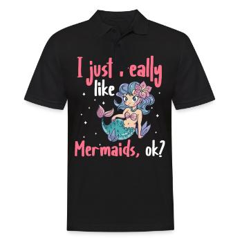 Mermaid Fable Mermaids Conte de fées - Polo Homme - noir - Devant - Kai (181cm)