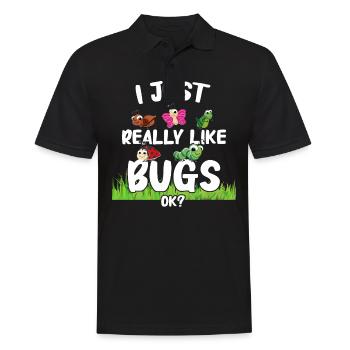 Insekten Entomologe Biologie - Männer Poloshirt - Schwarz - Vorne - Kai (181cm)