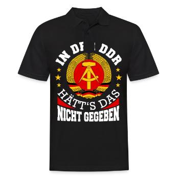 Ostdeutschland Osten Ossi DDR Heimat Ostblock - Männer Poloshirt - Schwarz - Vorne - Kai (181cm)