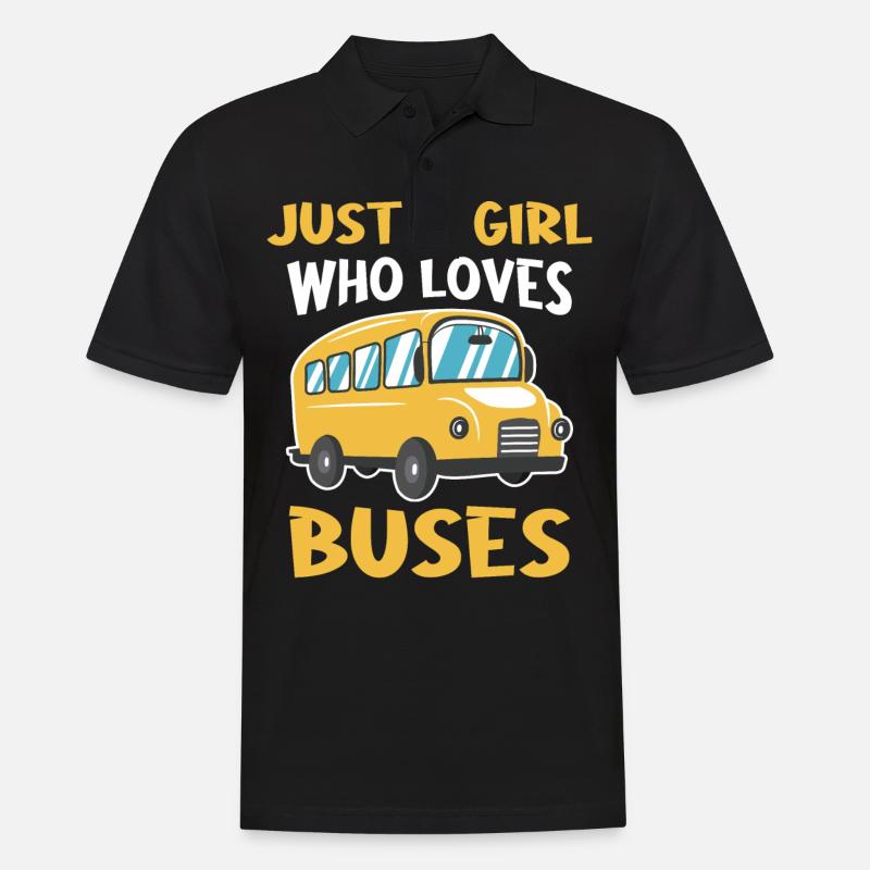 Bus Busfahrer Schulbus - Männer Poloshirt - Schwarz