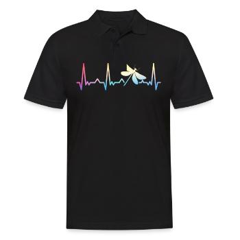 Libelle Libellen Insekten Natur - Männer Poloshirt - Schwarz - Vorne - Kai (181cm)
