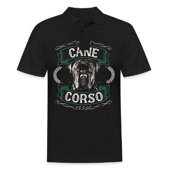 Cane Corso Dog - Men's Polo Shirt - black - Front - Kai (181cm)