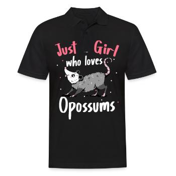 Opossum Possum Animal - Men's Polo Shirt - black - Front - Kai (181cm)