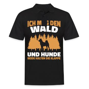 Hund Hunde Haustier Lustige Sprüche - Männer Poloshirt - Schwarz - Vorne - Kai (181cm)