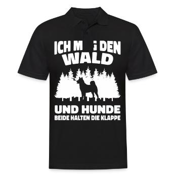 Hund Hunde Haustier Lustige Sprüche - Männer Poloshirt - Schwarz - Vorne - Kai (181cm)