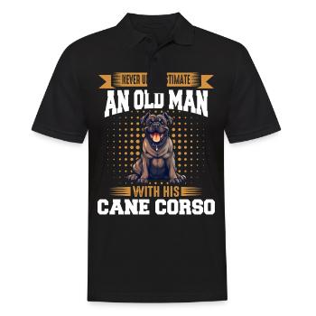 Cane Corso Dog - Men's Polo Shirt - black - Front - Kai (181cm)