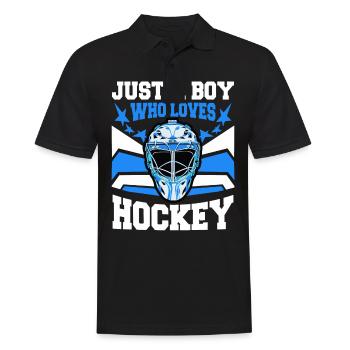 Eishockey Hockey Sport - Männer Poloshirt - Schwarz - Vorne - Kai (181cm)