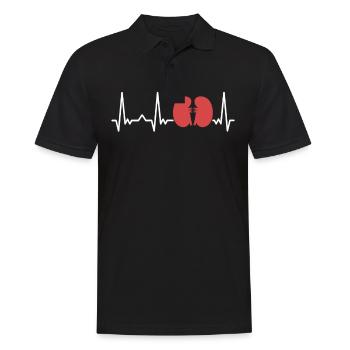 NierenspenderNierentransplantation Niere Organ Org - Männer Poloshirt - Schwarz - Vorne - Kai (181cm)