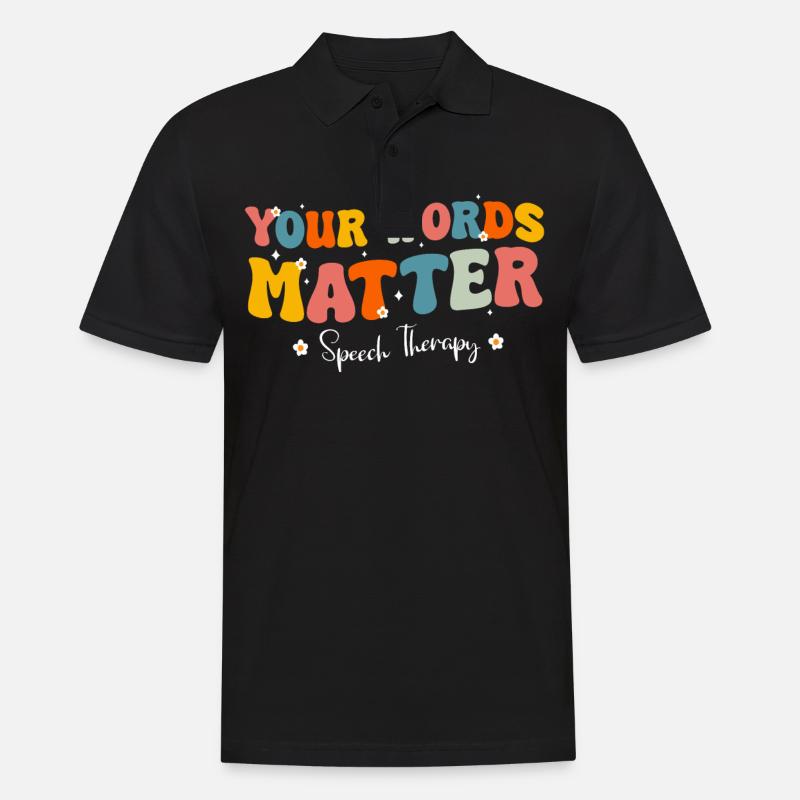 Logopäde Logopädie Sprachtherapie - Männer Poloshirt - Schwarz
