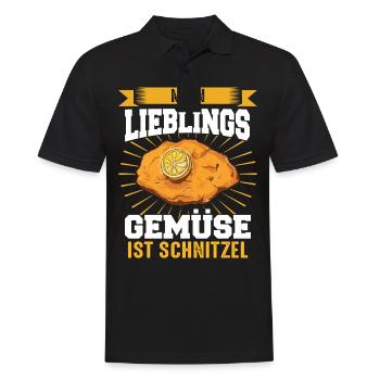 Wiener Schnitzel Plätzli Österreich Essen - Männer Poloshirt - Schwarz - Vorne - Kai (181cm)