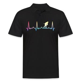 Eishockey Hockey Sport - Männer Poloshirt - Schwarz - Vorne - Kai (181cm)