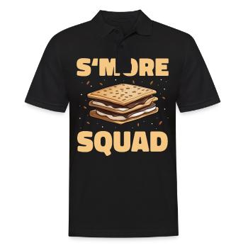 S’more Camping Smores Bonbons à la guimauve - Polo Homme - noir - Devant - Kai (181cm)