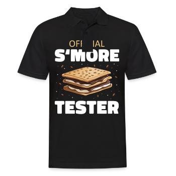 S’more Camping Smores Bonbons à la guimauve - Polo Homme - noir - Devant - Kai (181cm)