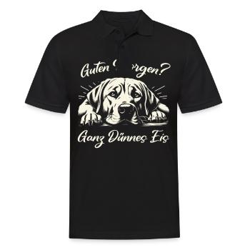 Hund Hunde Haustier Lustige Sprüche - Männer Poloshirt - Schwarz - Vorne - Kai (181cm)