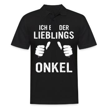 Onkel Patenonkel Familie Großonkel - Männer Poloshirt - Schwarz - Vorne - Kai (181cm)