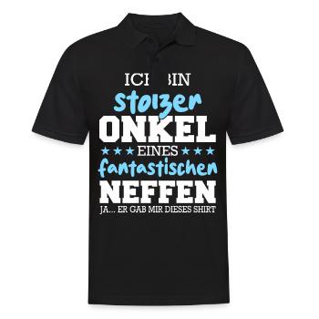 Onkel Patenonkel Familie Großonkel - Männer Poloshirt - Schwarz - Vorne - Kai (181cm)
