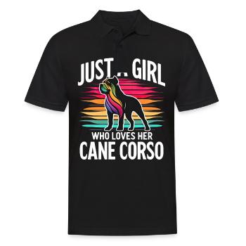 Cane Corso Dog - Men's Polo Shirt - black - Front - Kai (181cm)