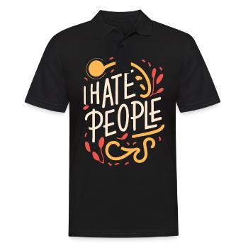 Lustig Sarkasmus sarkastischer Humor Ironie - Männer Poloshirt - Schwarz - Vorne - Kai (181cm)