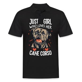 Cane Corso Chien - Polo Homme - noir - Devant - Kai (181cm)