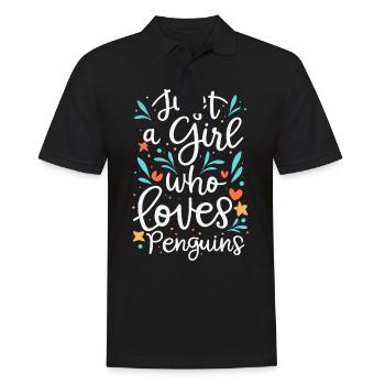 Pinguin Pinguine Tier - Männer Poloshirt - Schwarz - Vorne - Kai (181cm)