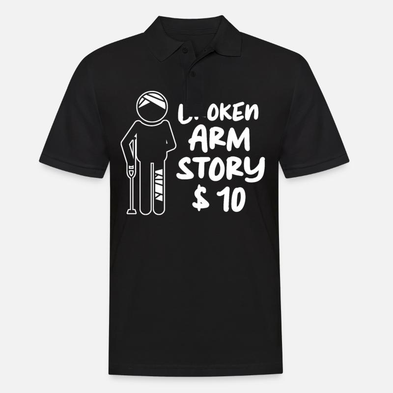 Gute Besserung Gebrochener Arm Knochenbruch - Männer Poloshirt - Schwarz