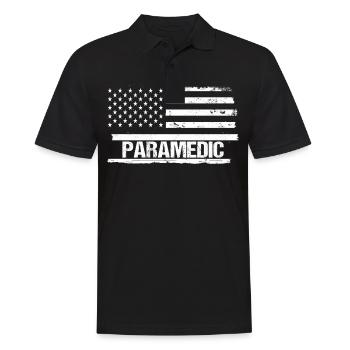 Ambulancier paramédical - Polo Homme - noir - Devant - Kai (181cm)