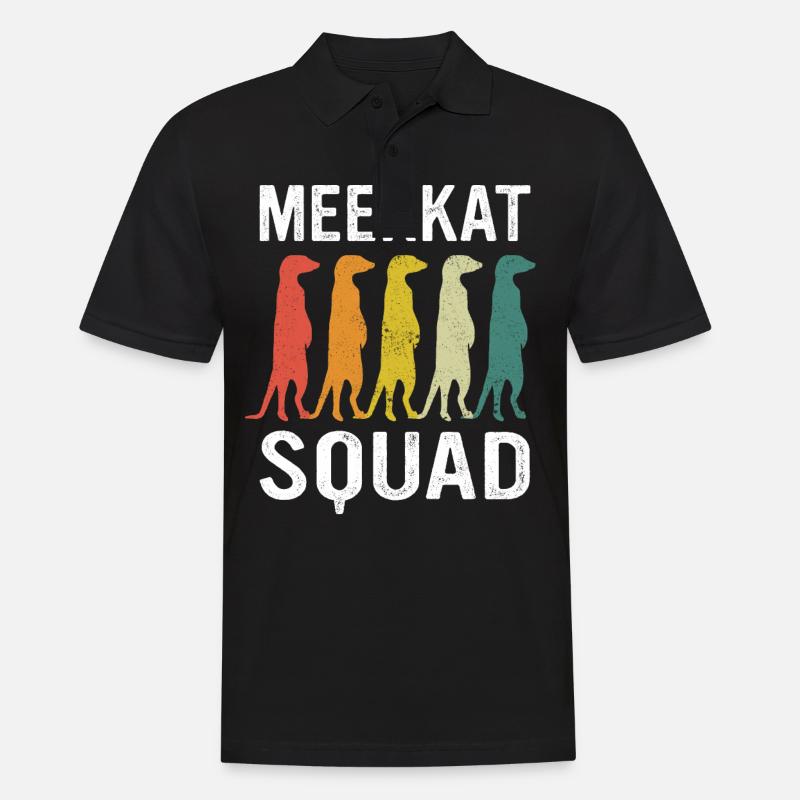 Erdmännchen Tier Erdmann - Männer Poloshirt - Schwarz