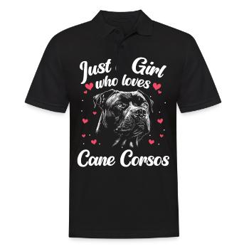 Cane Corso Dog - Men's Polo Shirt - black - Front - Kai (181cm)