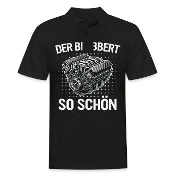 V8 Motor 8 Zylinder Hubraum Auto Tuning Tuner - Männer Poloshirt - Schwarz - Vorne - Kai (181cm)