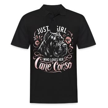 Cane Corso Dog - Men's Polo Shirt - black - Front - Kai (181cm)