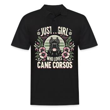 Cane Corso Dog - Men's Polo Shirt - black - Front - Kai (181cm)