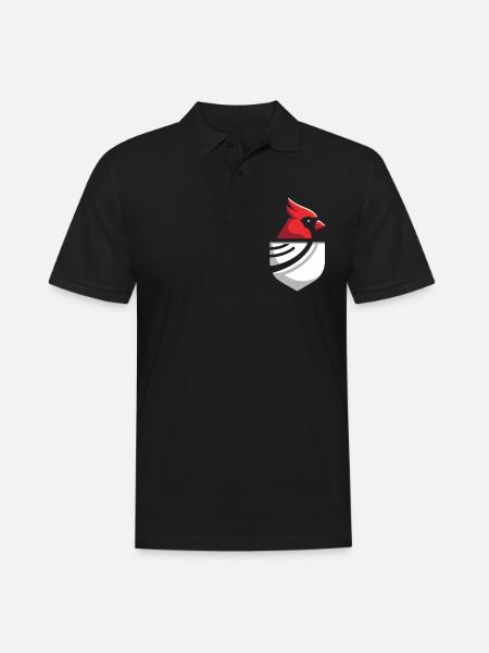Kardinal Rotkardinal Vogel Roter Kardinal - Männer Poloshirt - Schwarz