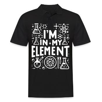 Chimiste Chimie Science Atome Molécule - Polo Homme - noir - Devant - Kai (181cm)